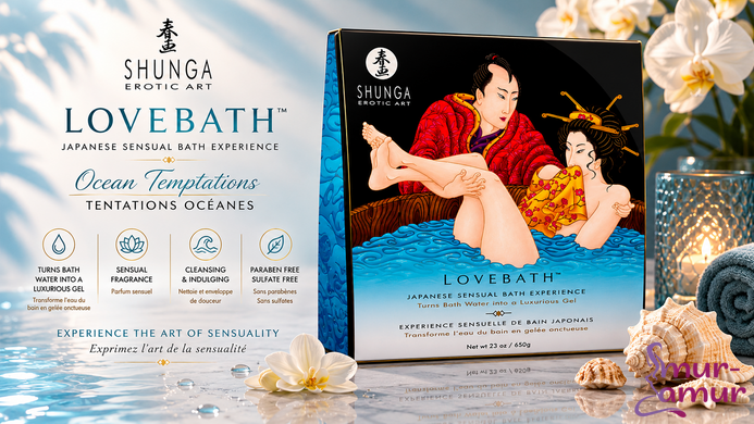 Гель для ванны Shunga LOVEBATH &ndash; Ocean temptations 575 г, делает воду ароматным желе со SPA-эффектом
