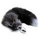 Металева анальна пробка Лисячий хвіст Alive Black And White Fox Tail M фото