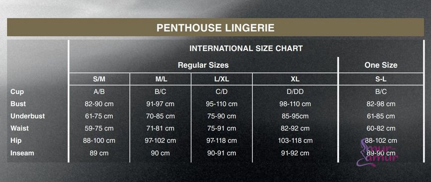 Боді Penthouse -Scandalous Black XL фото і опис