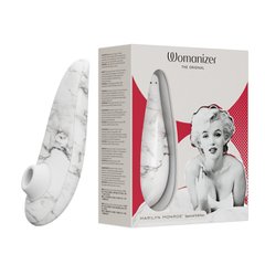 Вакуумный стимулятор клитора Womanizer Marilyn Monroe White Marble фото и описание