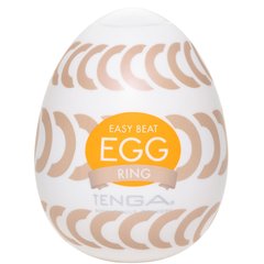 Мастурбатор-яйце Tenga Egg Ring з асиметричним рельєфом фото і опис