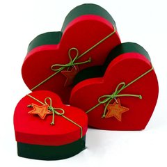 Новорічна подарункова коробка "Серце" (маленька) фото і опис