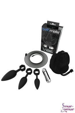 Набор анальных вибропробок Bathmate Anal Training Plugs VIBE, диаметр 2,5см - 3,1см - 3,8см