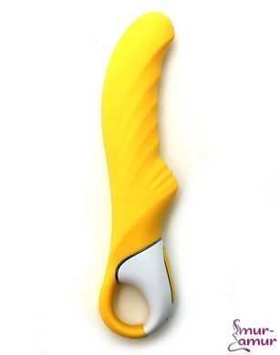 Потужний вібратор Satisfyer Vibes Yummy Sunshine з гнучким стовбуром і стимул. рельєфом, 12 режимів