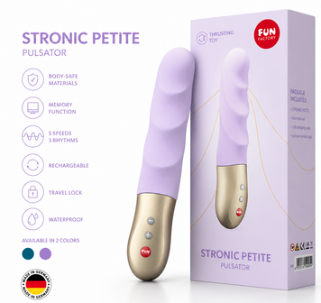 Мини-пульсатор Fun Factory STRONIC PETITE pastel lilac, 8 режимов, подходит для начинающих