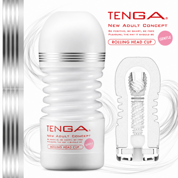 Мастурбатор Tenga Rolling Head Cup Gentle з інтенсивною стимуляцією головки фото і опис