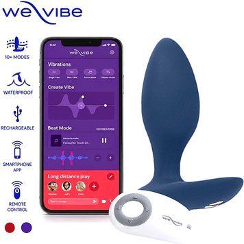 Анальная смарт-вибропробка We-Vibe Ditto Moonlight Blue с пультом ДУ фото и описание