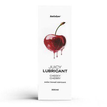 Лубрикант на водній основі Satisfyer Juicy Lubricant Cheeky Cherry water based 300 мл фото і опис