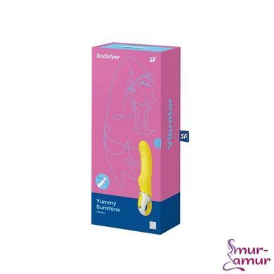 Потужний вібратор Satisfyer Vibes Yummy Sunshine з гнучким стовбуром і стимул. рельєфом, 12 режимів