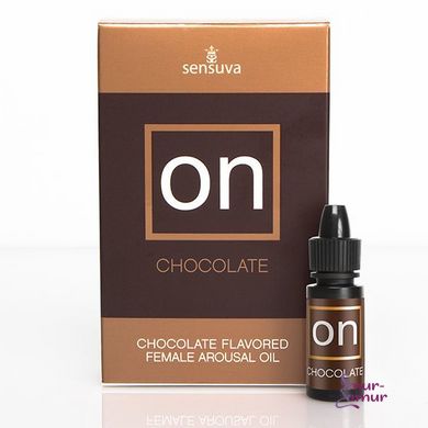 Возбуждающе капли для клитора Sensuva - ON Arousal Oil for Her Chocolate (5 мл) со вкусом шоколада фото і опис