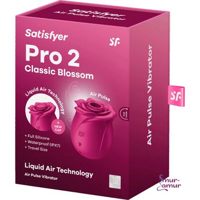 Вакуумный клиторальный стимулятор Satisfyer Pro 2 Classic Blossom, технология Liquid Air фото и описание