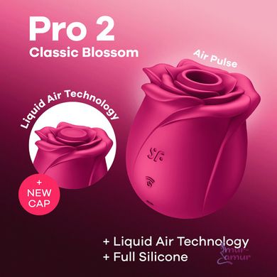 Вакуумний кліторальний стимулятор Satisfyer Pro 2 Classic Blossom, технологія Liquid Air фото і опис