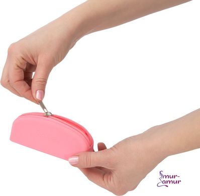 Сумка для зберігання секс-іграшок PowerBullet - Silicone Storage Zippered Bag Pink фото і опис