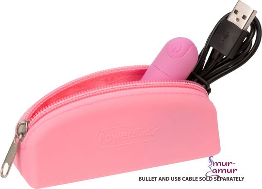 Сумка для хранения секс-игрушек PowerBullet - Silicone Storage Zippered Bag Pink фото и описание