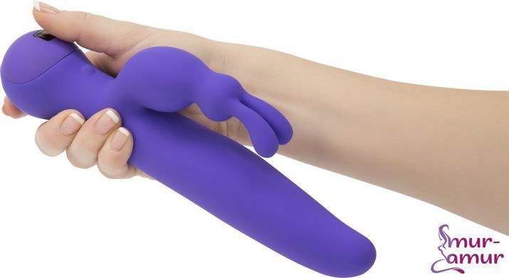 Вибратор-кролик с сенсорным управлением и ротацией Touch by SWAN - Duo Purple, глубокая вибрация фото и описание