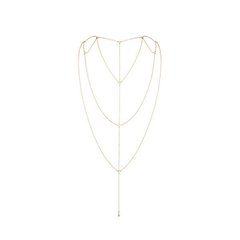 Цепочка для спины Bijoux Indiscrets Magnifique Back and Cleavage Chain - Gold, украшение для тела фото и описание