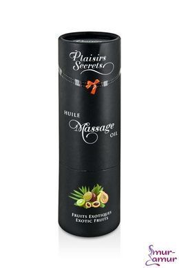 Массажное масло Plaisirs Secrets Exotic Fruits (59мл) с афродизиаками съедобное, подарочная упаковка фото и описание