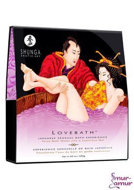 Гель для ванны Shunga LOVEBATH &ndash; Sensual Lotus 575 г, делает воду ароматным желе со SPA-эффектом