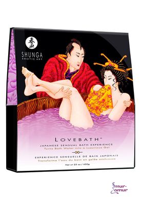 Гель для ванни Shunga LOVEBATH – Sensual Lotus 650гр, робить воду ароматним желе зі SPA ефектом