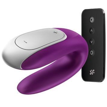Смарт-вибратор для пар Satisfyer Double Fun (Violet) с пультом ДУ фото и описание