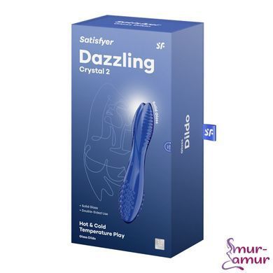 Двусторонний стеклянный дилдо Satisfyer Dazzling Crystal 2 Blue фото и описание