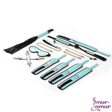 БДСМ-набор Liebe Seele Vivid Sky 8 Pieces Set, 8 аксессуаров, экокожа на бархатной основе фото и описание