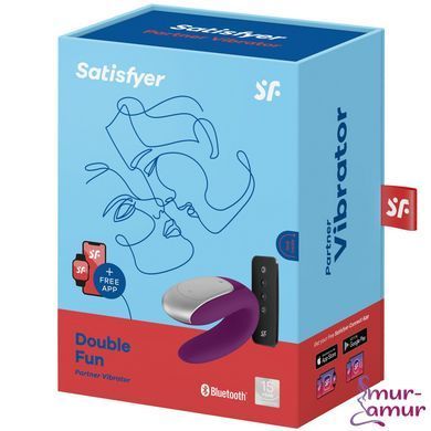 Смарт-вибратор для пар Satisfyer Double Fun (Violet) с пультом ДУ фото и описание