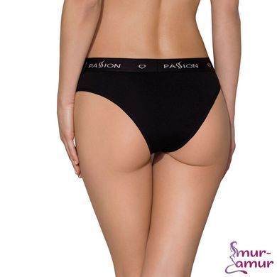 Трусики-сліпи з бавовни та еластаном Passion PS004 PANTIES L, black фото і опис