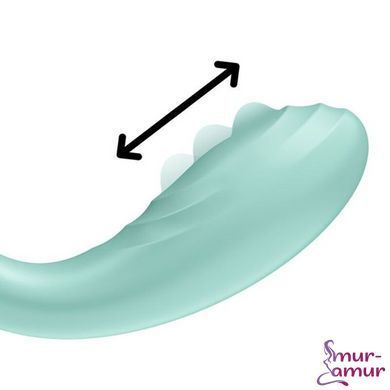 Вібратор із перлинною стимуляцією точки G Satisfyer Rrrolling Pleasure Mint фото і опис