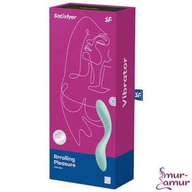 Вібратор із перлинною стимуляцією точки G Satisfyer Rrrolling Pleasure Mint фото і опис