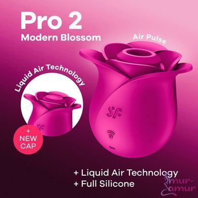 Вакуумний кліторальний стимулятор Satisfyer Pro 2 Modern Blossom, технологія Liquid Air фото і опис