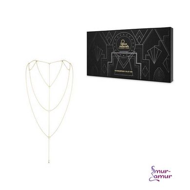 Ланцюжок для спини Bijoux Indiscrets Magnifique Back and Cleavage Chain - Gold, прикраса для тіла фото і опис