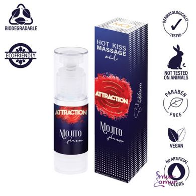 Їстівна масажна олія MAI Attraction Mojito Hot Kiss (50 мл) фото і опис