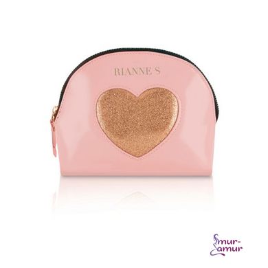 Романтический набор Rianne S: Kit d'Amour: вибропуля, перышко, маска, чехол-косметичка Pink/Gold фото и описание