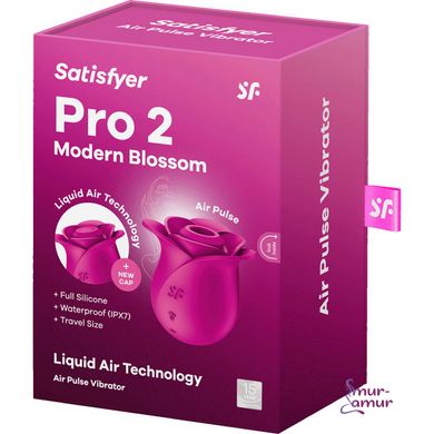 Вакуумный клиторальный стимулятор Satisfyer Pro 2 Modern Blossom, технология Liquid Air фото и описание