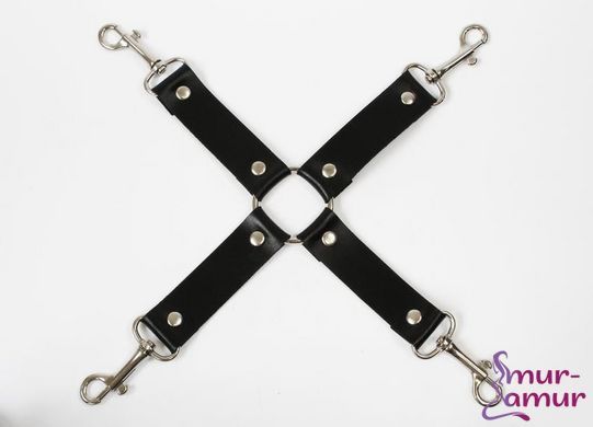 Крестовина Feral Feelings - 4 Way Connector Black, натуральная кожа фото и описание