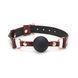 Силіконовий кляп Liebe Seele Wine Red Ball Gag, діаметр кульки 4,3 см, ремінь із натуральної шкіри фото