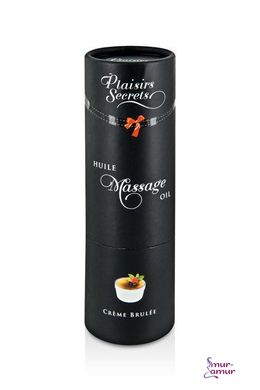 Масажна олія Plaisirs Secrets Creme Brulee (59 мл) з афродизіаками їстівна, подарункова упаковка фото і опис
