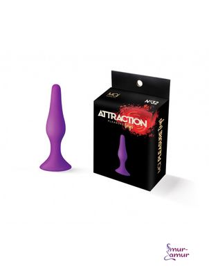 Анальна пробка на присосці MAI Attraction Toys №32 Purple, довжина 10,5 см, діаметр 2,5 см фото і опис
