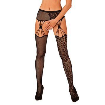 Эротические колготки-бодистокинг Obsessive Garter stockings S821 S/M/L фото и описание