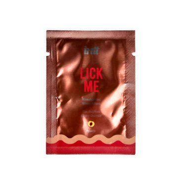 Пробник геля для оральных ласк с согревающим эффектом INTT Lick Me Kissable Gel Peach 2 мл фото и описание