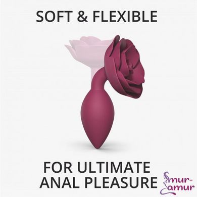 Силиконовая анальная пробка Love To Love OPEN ROSES M SIZE - PLUM STAR