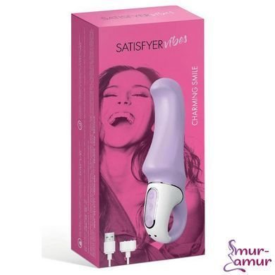 Мощный вибратор Satisfyer Vibes Charming Smile с гибким стволом, литой силикон, 12 режимов работы фото и описание