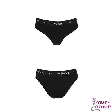 Трусики-сліпи з бавовни з еластаном Passion PS004 PANTIES M, black фото і опис