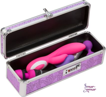 Кейс для зберігання секс-іграшок BMS Factory - The Toy Chest Lokable Vibrator Case Purple з кодовим фото і опис