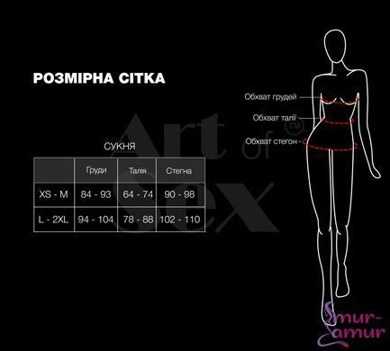 Лакована сукня на шнурівці Art of Sex - Demi, колір чорний, L-2XL фото і опис