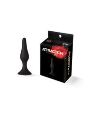 Анальная пробка на присоске MAI Attraction Toys №32 Black, длина 10,5см, диаметр 2,5см фото и описание