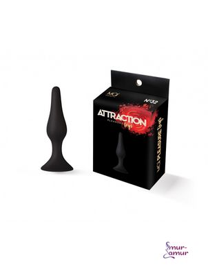 Анальна пробка на присосці MAI Attraction Toys №32 Black, довжина 10,5 см, діаметр 2,5 см фото і опис