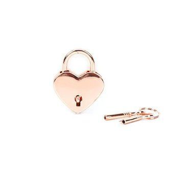 Замочек-сердечко Liebe Seele Heart Shape Padlock Rose Gold (2 шт), универсальный фото и описание