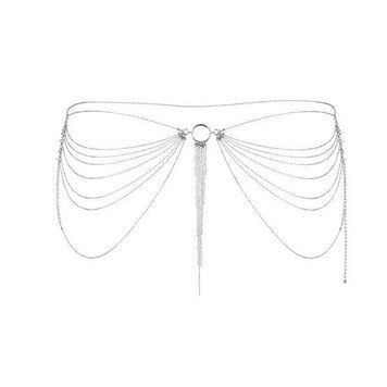 Цепочка трусики или лиф Bijoux Indiscrets Magnifique Waist Chain - silver, украшение на тело фото и описание